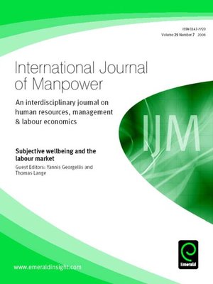 cover image of International Journal of Manpower, Volume 29, Issue 7